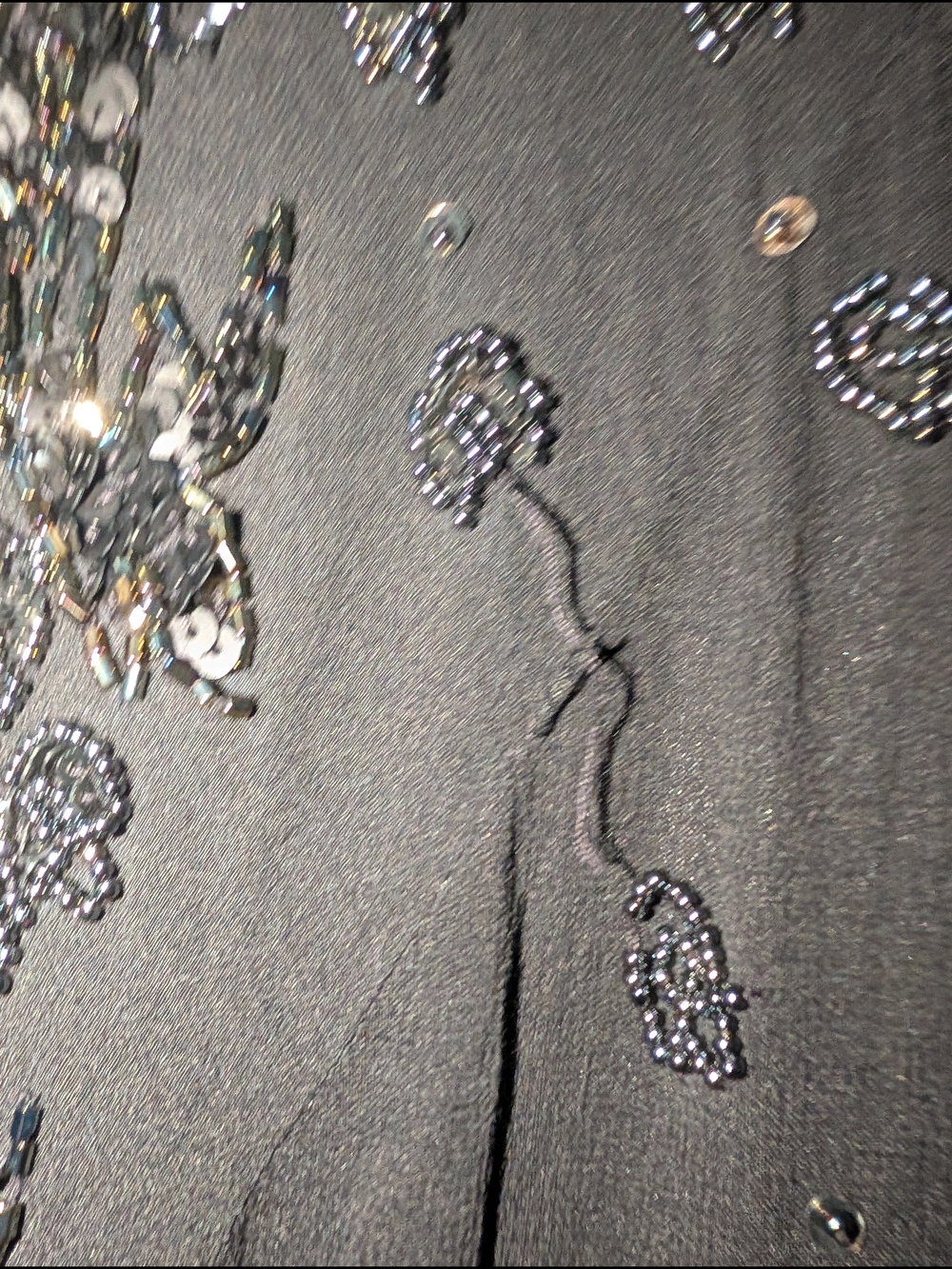 6 Sue Wong Nocturne Y2K Silk Vintage Beaded Gown - Picture 4 of 9